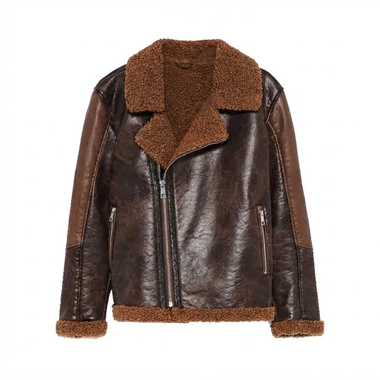 Women’s WWE Dean Ambrose Shearling Leather Jacket