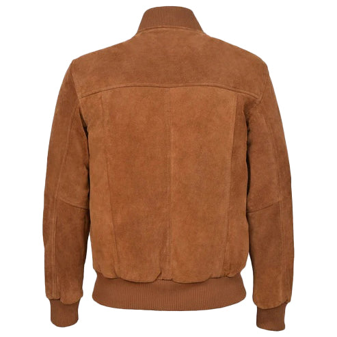 Men’s Tan Suede Classic Biker Jacket – Bold & Timeless Style