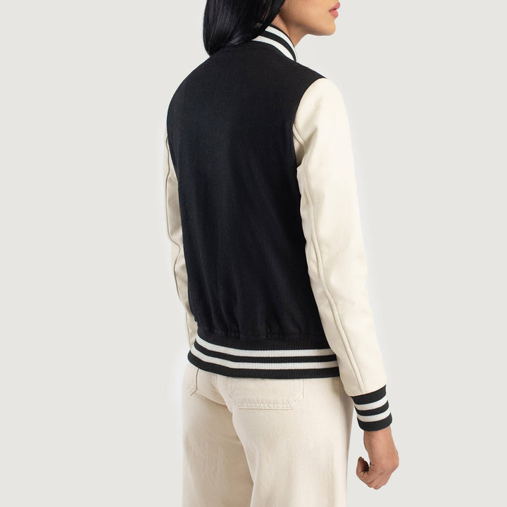 Bravo Bros. Savant Black & White Hybrid Varsity Jacket – Modern Street Luxury