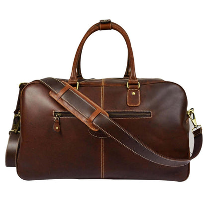 Bravo Bros PrestigeCraft Men’s Deluxe Leather Travel Bag – Premium Style & Functionality