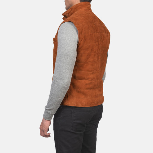 Bravo Bros Tony Men’s Brown Suede Leather Vest