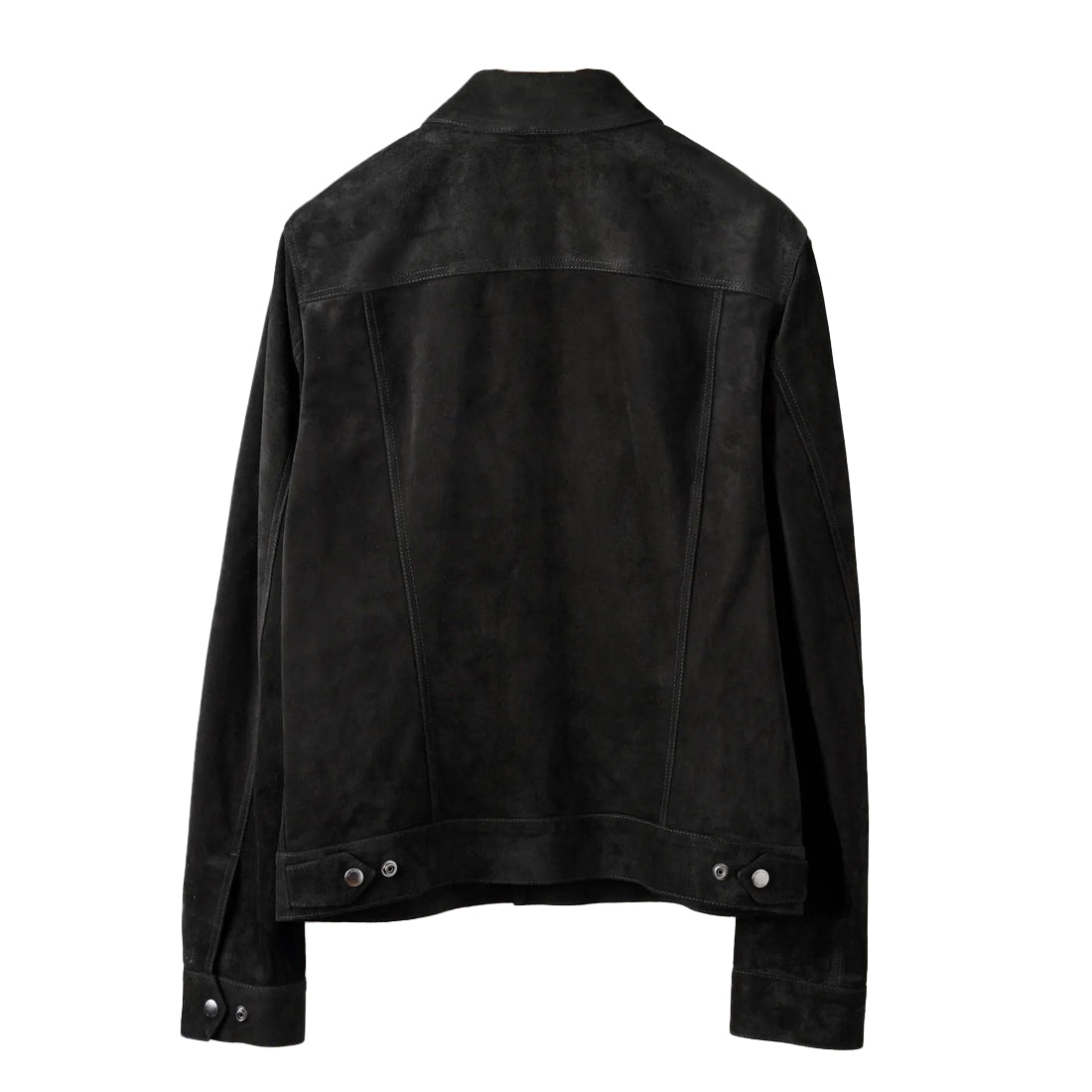 Men’s Black Suede Leather Shirt Jacket