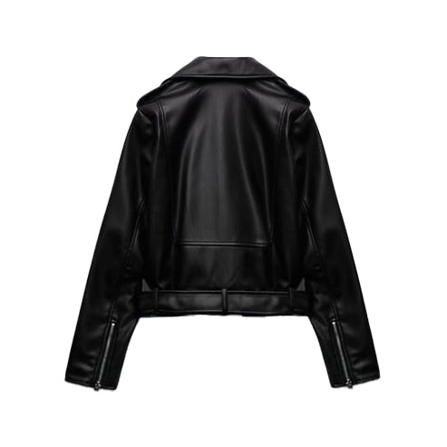 Bravo Bros Women’s Black Sheepskin Leather Motorcycle Biker Jacket