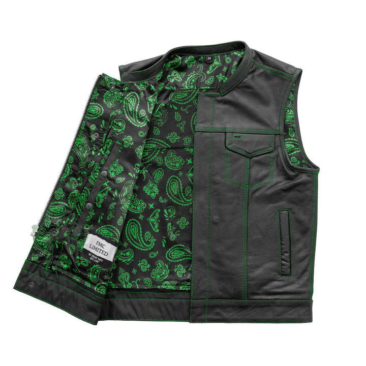The Cut Men’s Motorcycle Leather Vest – Multi-Color