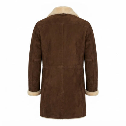 Charles Brown Suede Leather Shearling Coat