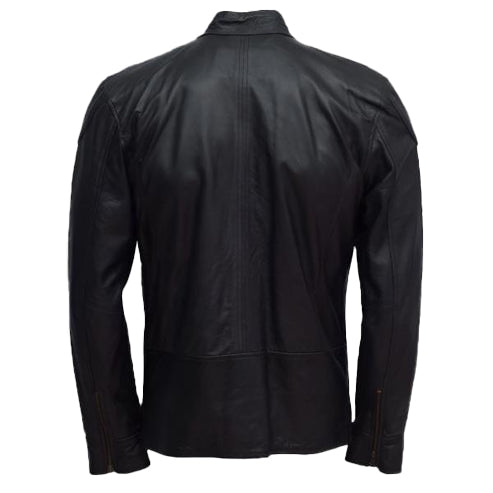 Men’s Lightweight Soft Black Sheepskin Leather Jacket