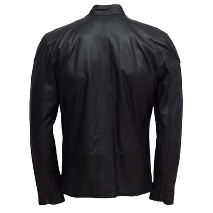 Men’s Lightweight Soft Black Sheepskin Leather Jacket