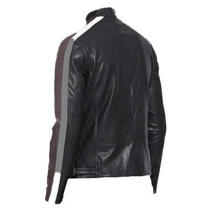 Men’s Multi-Color Goat Leather Biker Jacket