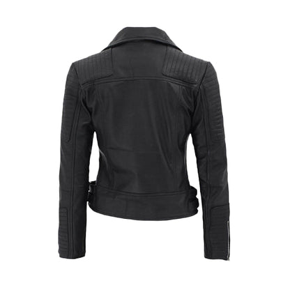 Bravo Bros Nikki Roumel Black Women’s Leather Biker Jacket