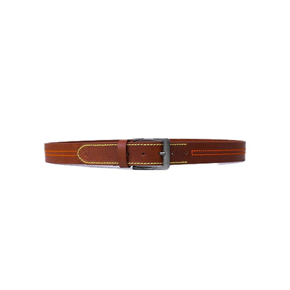Bravo Bros Men’s Leather Belt – Contrast Stitching & Premium Quality
