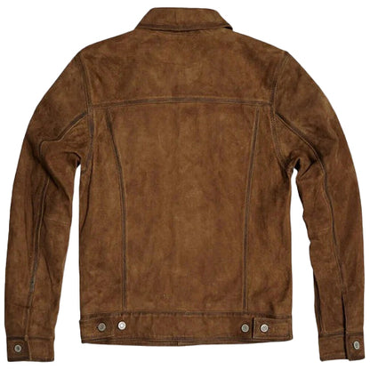 Men’s Brown Suede Leather Rider Jacket – Bold & Stylish