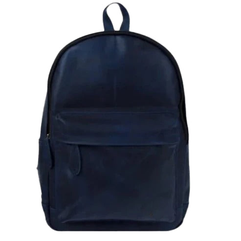 Bravo Bros Men’s Blue Leather Backpack – Stylish, Trendy & Durable