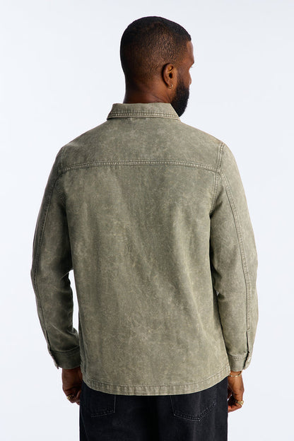 Lexington Washed Button-Up Shirt – Green