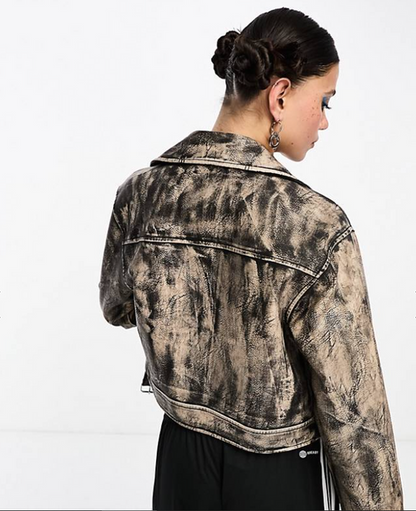 Bravo Bros Women’s Vintage Biker Leather Jacket