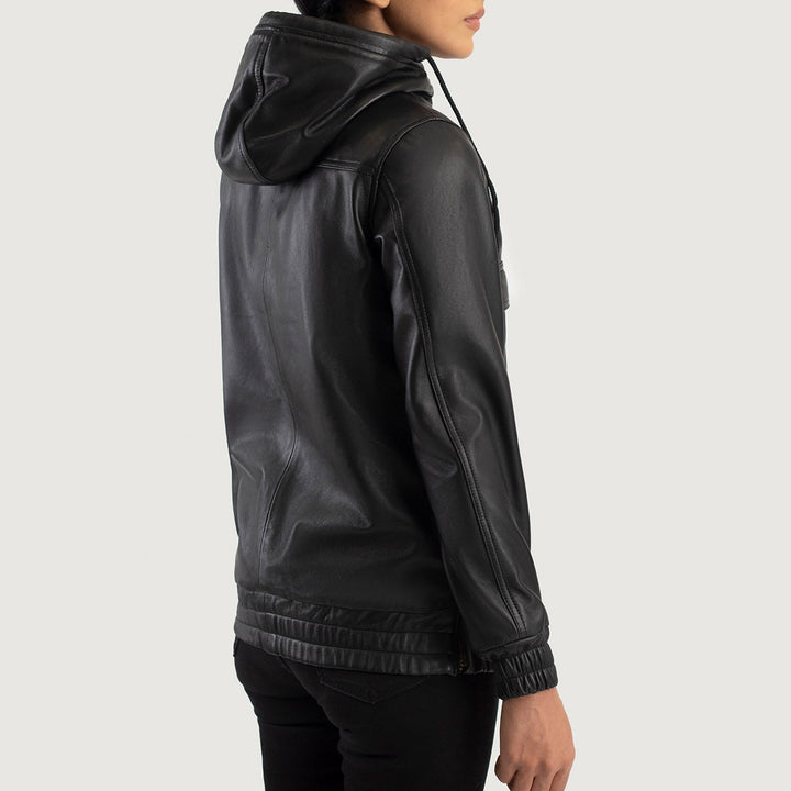 Bravo Bros. Zest Black Hooded Leather Pullover Jacket – Urban Street Luxury