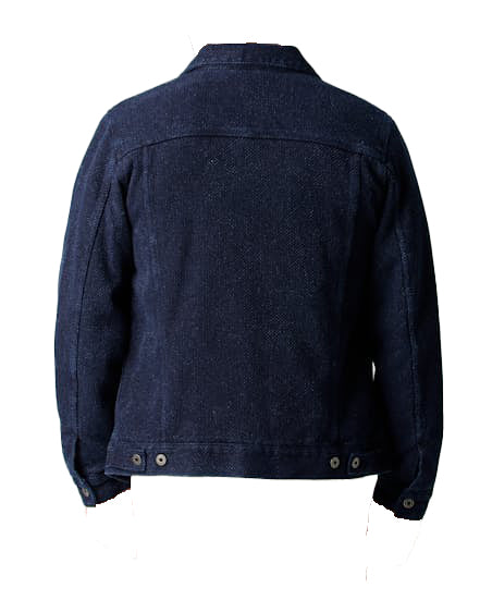 Men’s Flannel-Lined Sashiko Trucker Jacket