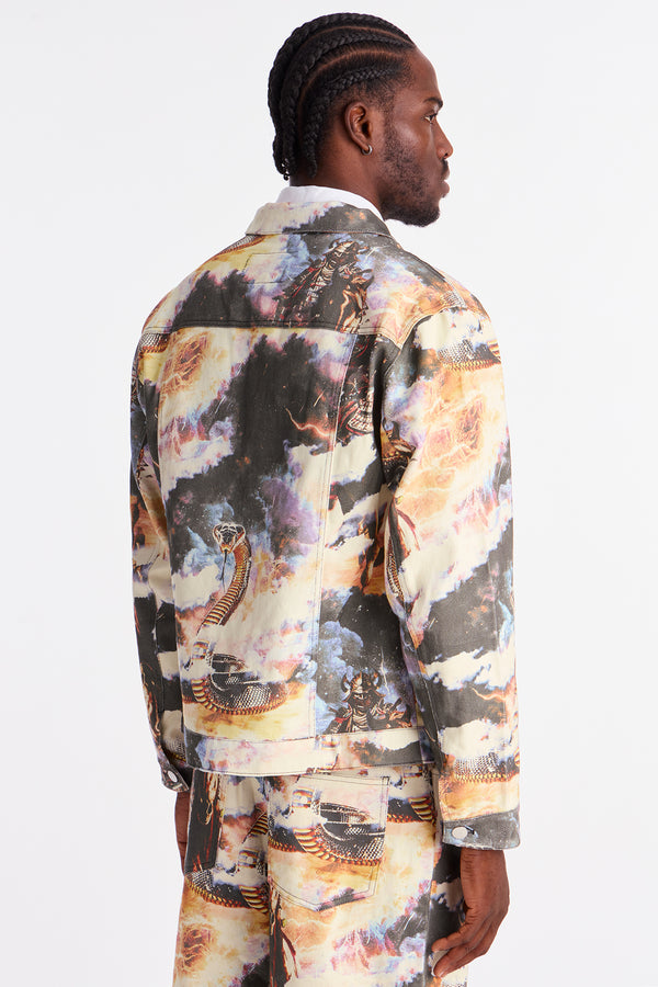 Printed Guardian Trucker Jacket