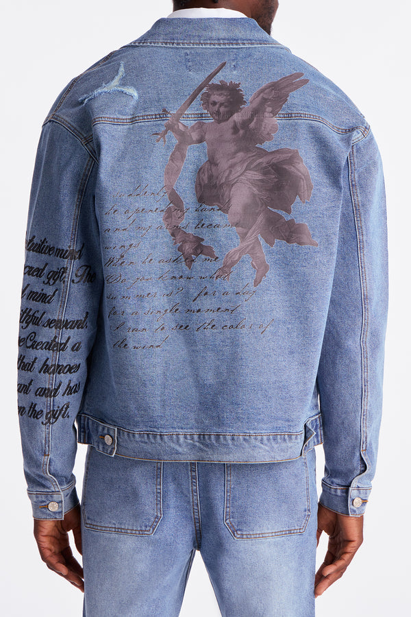 Scripted Streets Denim Trucker Jacket