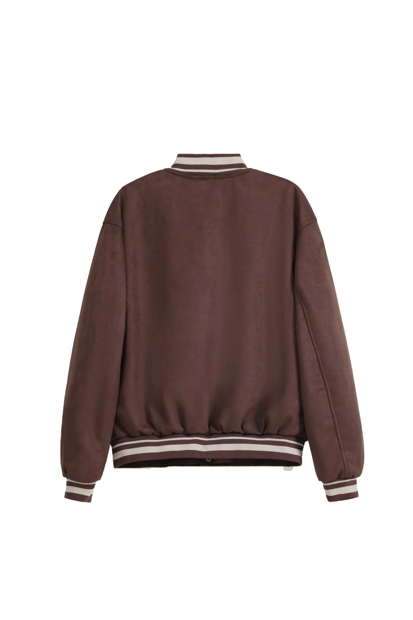 Men’s Suede Leather Varsity Jacket with Contrast Sleeves – Bravo Bros