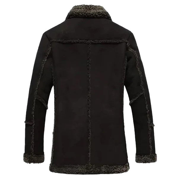 Women’s Shearling Brown Reacher Style Coat – Warm & Stylish by Bravo Bros