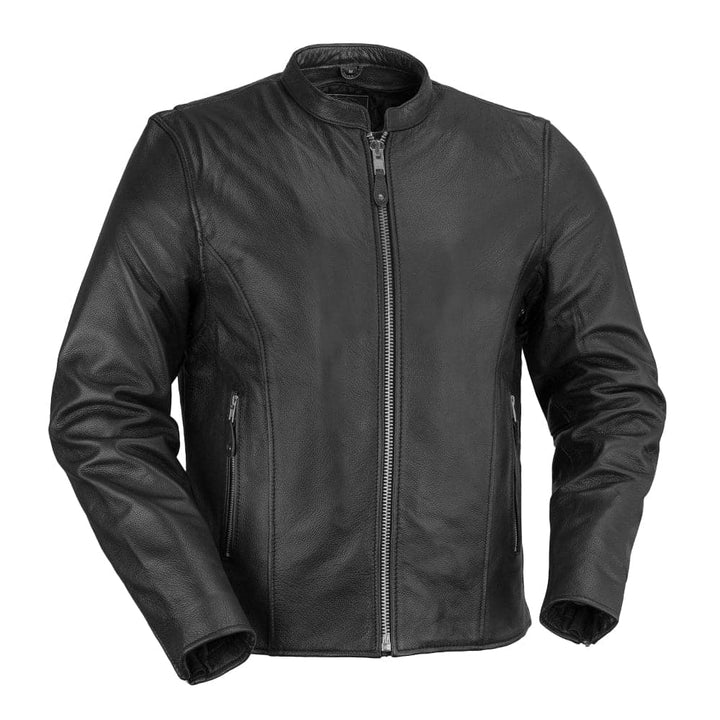 Ace Men’s Classic Leather Motorcycle Jacket