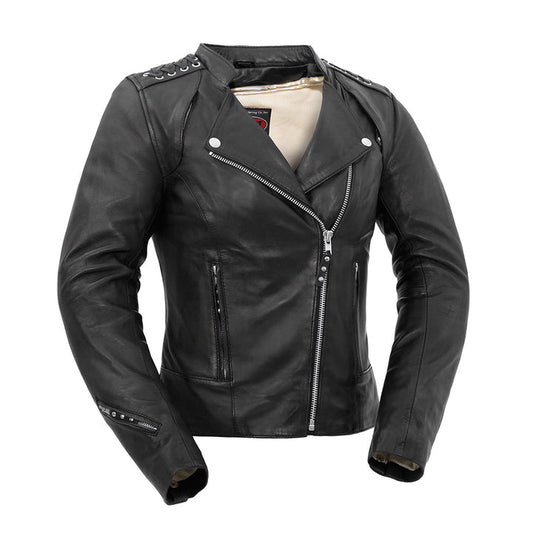 Black Widow Women’s Motorcycle Leather Jacket