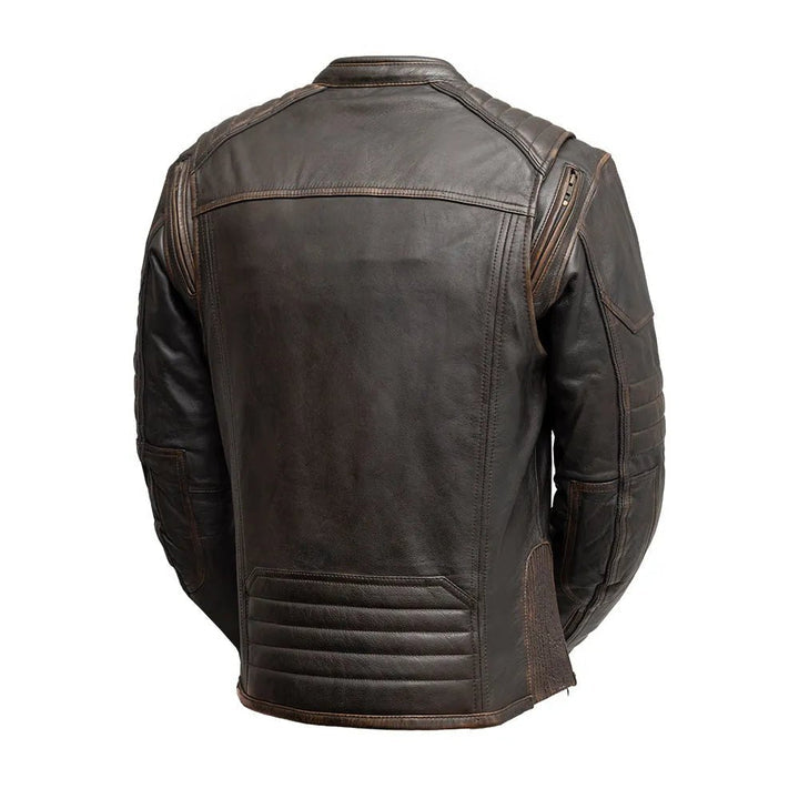 Rider Club Men’s Classic Leather Motorcycle Jacket