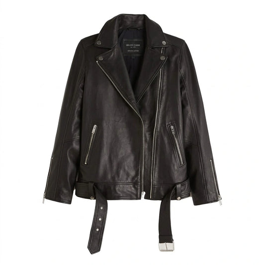 Women’s Biker Lambskin Leather Jacket