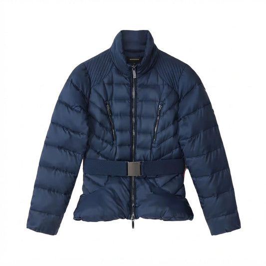 Women’s Navy Blue Belted Puffer Jacket