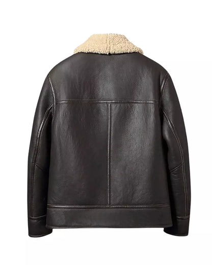 Women B3 RAF Aviator Shearling Leather Jacket
