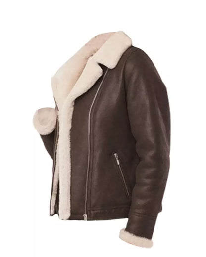 Women’s Brown B3 RAF Aviator Shearling Jacket